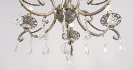 Maytoni Grace kroonluchter 6-lamps messing/wit