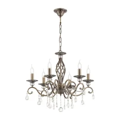 Maytoni Grace kroonluchter 6-lamps messing/wit