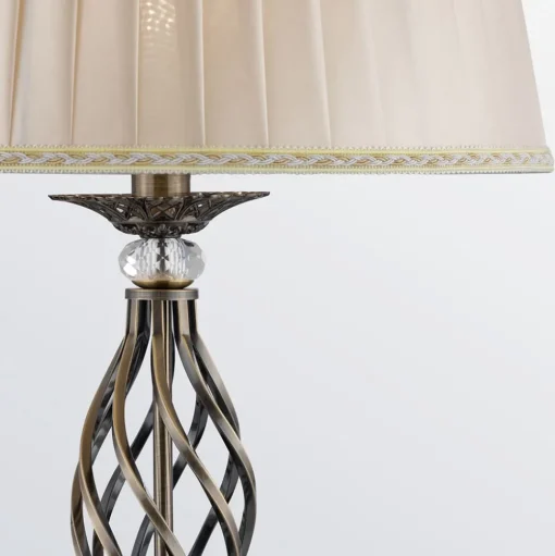 Maytoni Grace vloerlamp 1-lamp messing/beige
