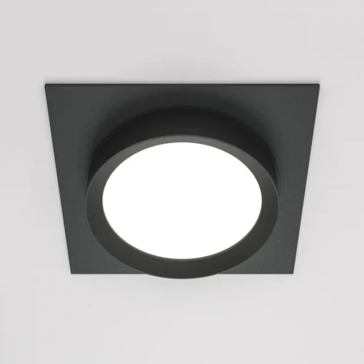 Maytoni Hoop inbouwlamp, hoekig, zwart