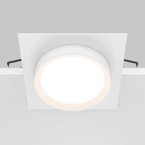 Maytoni Hoop inbouwlamp, hoekig, wit