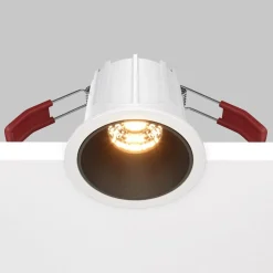 Maytoni inbouwlamp Alfa, zwart/wit, Ø 6,5 cm, 10 W, 36°