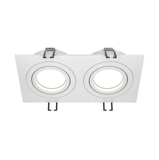 Maytoni inbouwlamp Atom, wit, 2-lamps, 17,5 x 9,2 cm