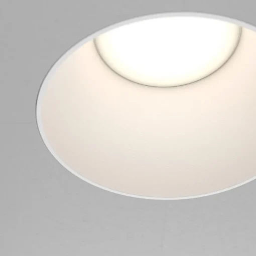 Maytoni inbouwlamp Share, wit/wit, Ø 14 cm, aluminium, GU10