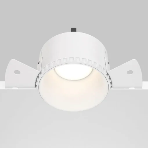 Maytoni inbouwlamp Share, wit/wit, Ø 14 cm, aluminium, GU10