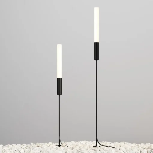 Maytoni LED tuinpadverlichting Flare, 59cm, grondspies, grafiet, IP65
