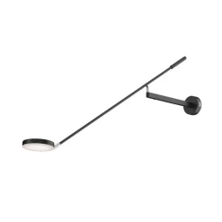 Maytoni LED wandlamp Fad, zwart, metaal 100 cm verstelbaar