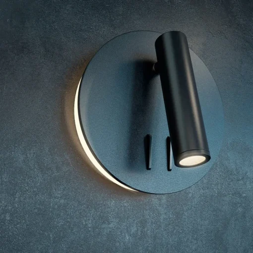 Maytoni los 176 LED wandlamp 3000K rond zwart