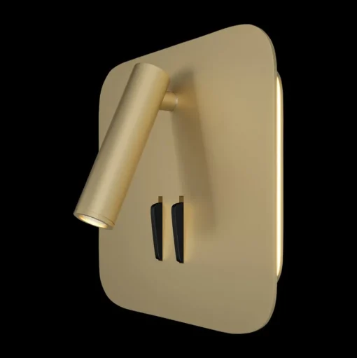 Maytoni los 176 LED wandlamp, 3.000K, hoekig, goud