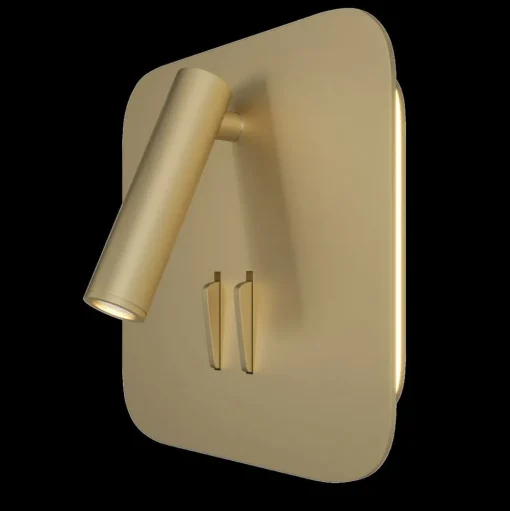 Maytoni los 176 LED wandlamp, 3.000K, hoekig, goud