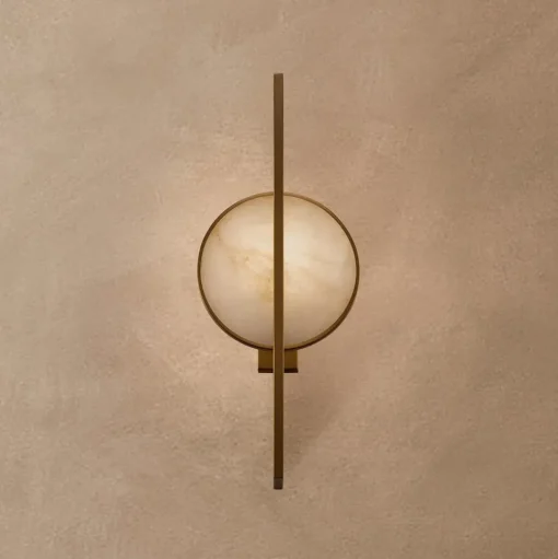 Maytoni Marmo wandlamp in goud met marmer