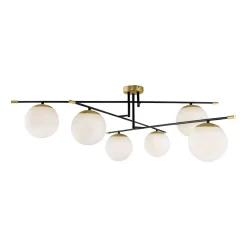 Maytoni Nostalgia, plafondlamp 6-lamps, glas