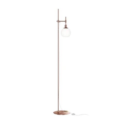 Maytoni vloerlamp Erich, messing rosé, glas/metaal, 1-lamp.