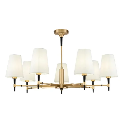Maytoni Zaragoza kroonluchter 7-lamps textiel kap