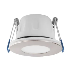 MEGAMAN LED inbouwspot Tego Slim, 10 stuks, 2.800 K, nikkel
