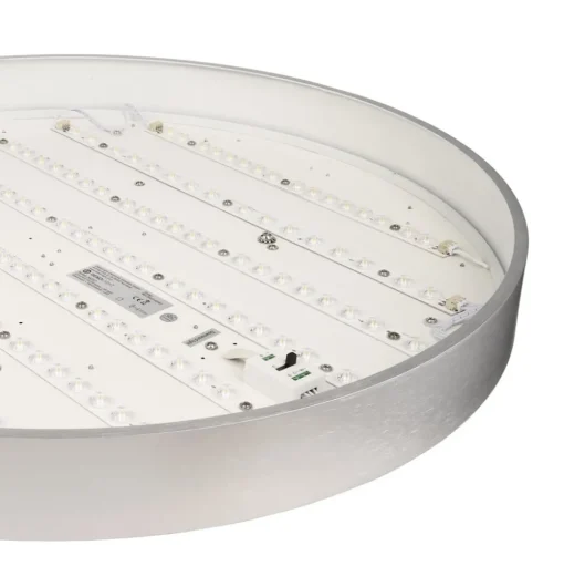 Menkar LED hanglamp, zilverkleurig, Ø 80 cm, CCT, omhoog/omlaag