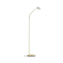Messingkleurige LED vloerlamp Zenith met dimmer