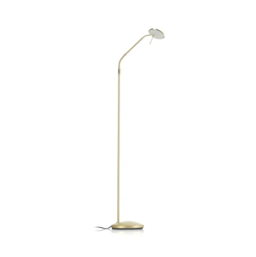Messingkleurige LED vloerlamp Zenith met dimmer