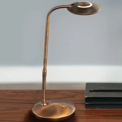 Met dimmer - LED tafellamp Zenith brons