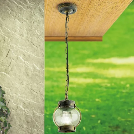 Met geblazen glas - hanglamp Margerite voor buiten
