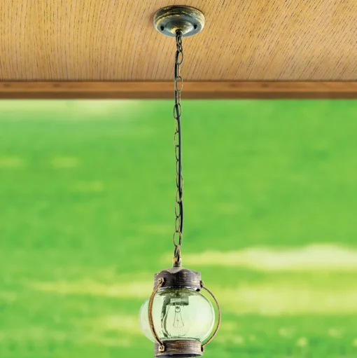 Met geblazen glas - hanglamp Margerite voor buiten