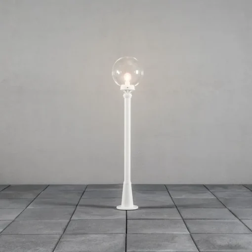 Met heldere bol - Tuinpadverlichting Linus wit