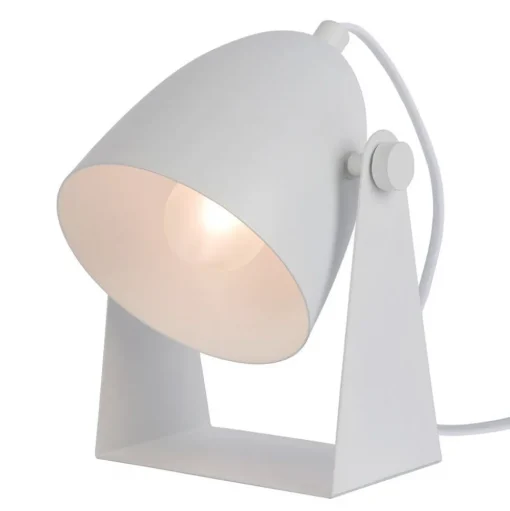Metalen tafellamp Chago, wit