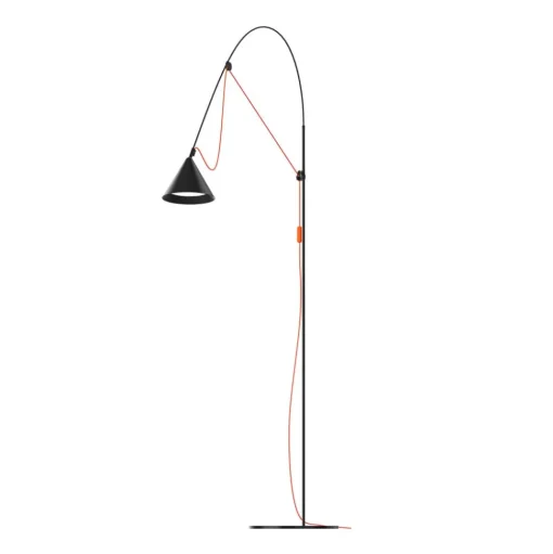 midgard AYNO L vloerlamp zwart/oranje 2.700K