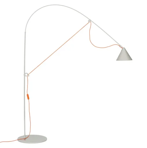 midgard AYNO L vloerlamp grijs/oranje 3.000K