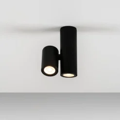 Milan Kronn plafondspot 2-lamps zwart