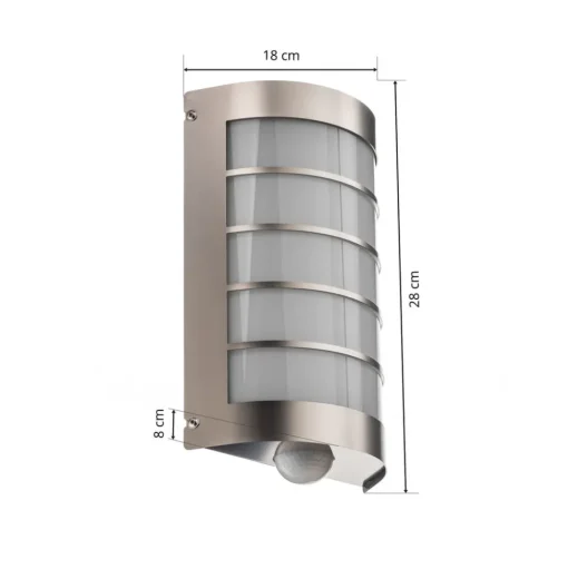 Moderne buitenwandlamp Marco 1 met sensor