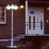 Moderne lantaarnpaal 181, wit, 3-lamps