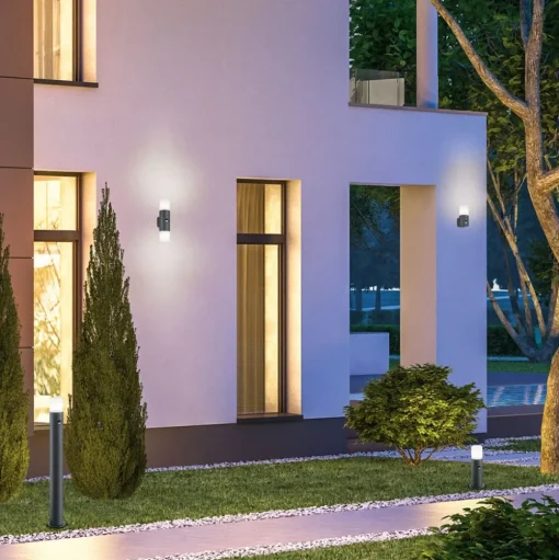 Moderne tuinpadverlichting Hoosic m bewegingsmeld