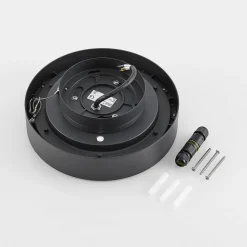 Molto Luce LED buiten plafondlamp Nona, Ø 22,8 cm, antraciet