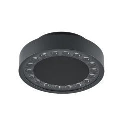 Molto Luce LED buiten plafondlamp Nona, Ø 18,2 cm, antraciet