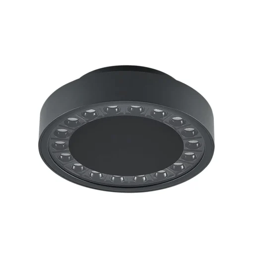 Molto Luce LED buiten plafondlamp Nona, Ø 18,2 cm, antraciet