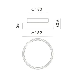 Molto Luce LED buiten plafondlamp Nona, Ø 18,2 cm, antraciet