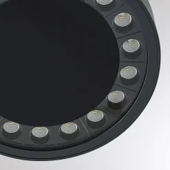 Molto Luce LED buiten plafondlamp Nona, Ø 18,2 cm, antraciet