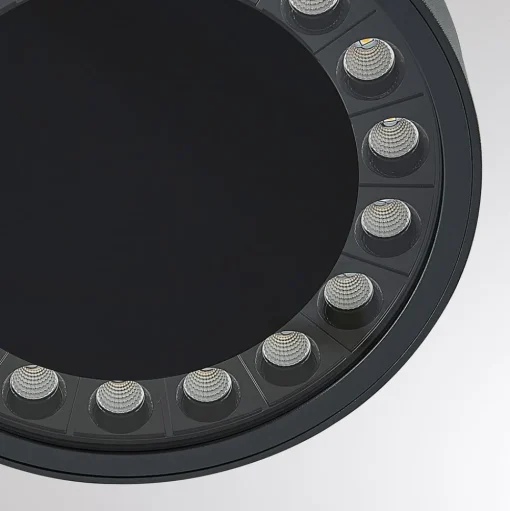 Molto Luce LED buiten plafondlamp Nona, Ø 18,2 cm, antraciet