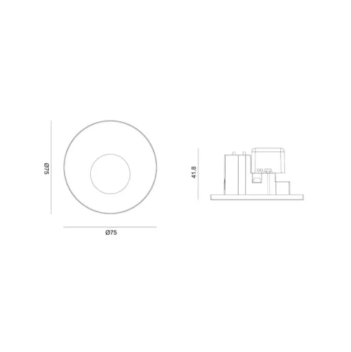 Molto Luce LED inbouwlamp Wall 68R SQ, wit, aluminium, CCT