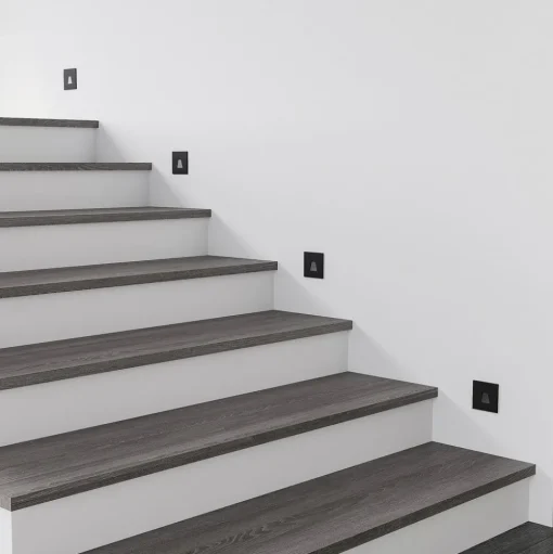 Molto Luce LED inbouwlamp Wall 68R SQ, zwart, aluminium, CCT