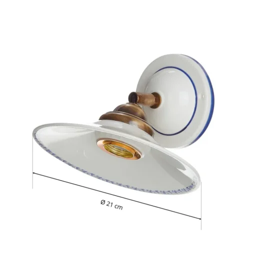 Mooie wandlamp IL PUNTI met keramieken kap