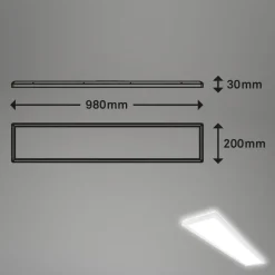 Move LED paneel, sensor, 98 x 20 cm, IP44, kunststof, wit
