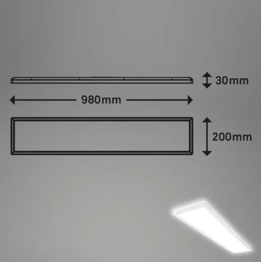 Move LED paneel, sensor, 98 x 20 cm, IP44, kunststof, wit