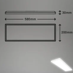 Move LED paneel, sensor, 58 x 20 cm, IP44, kunststof, wit