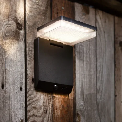 Moze LED solar wandlamp, verstelbaar met sensor