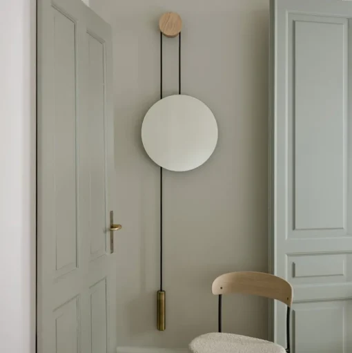 New Works spiegel Rise and Shine, messing, Ø 45 cm, glas