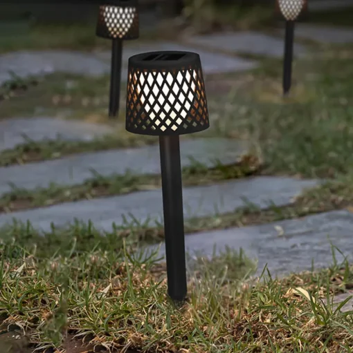 Newgarden LED lamp op zonne-energie Gretita, zwart, grondspies, 4 st