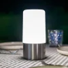 Newgarden LED tafellamp Maia, grijs, IP54, RGBW
