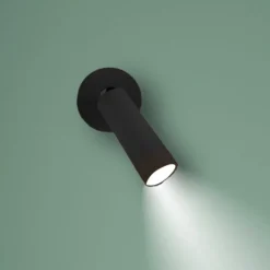 Newgarden LED wandlamp Roll 4, zwart, draaibaar